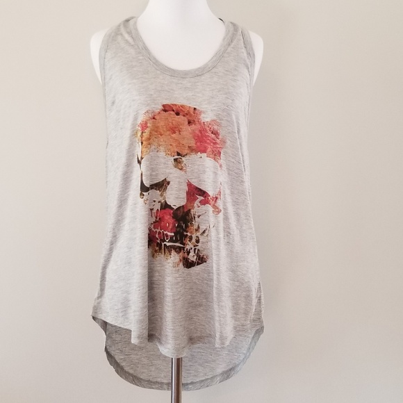 Haute Hippie Tops - NWT Haute Hippie | Rosey Skull Racerback Tank Top